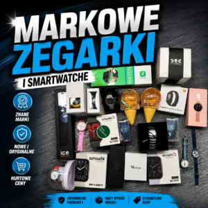 Markowe zegarki i smartwatche kat. ABC pakiet hurt 120 szt mix