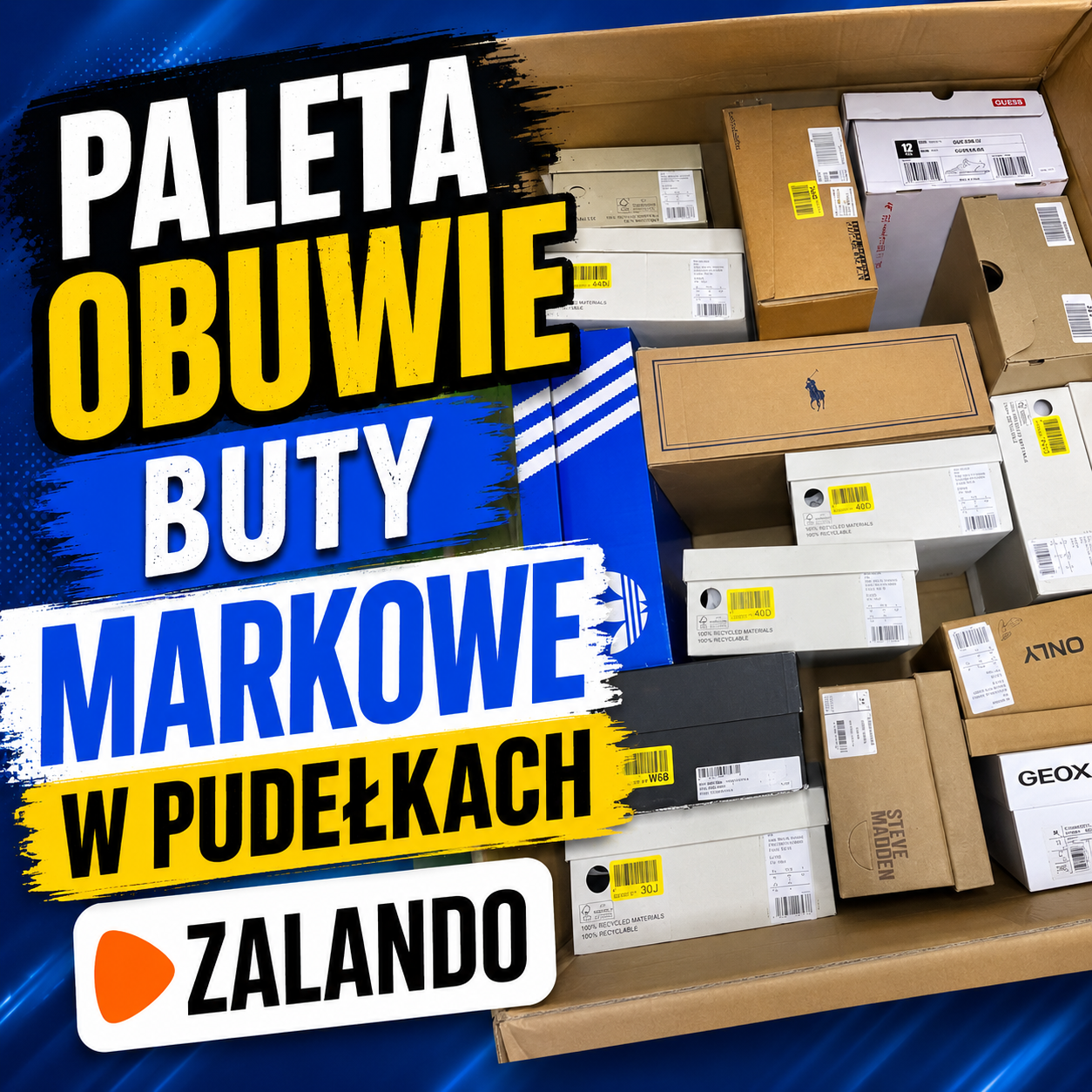 Paleta OBUWIE buty MARKOWE w pudełkach ZALANDO kat. AB oferta hurtowa 150 par